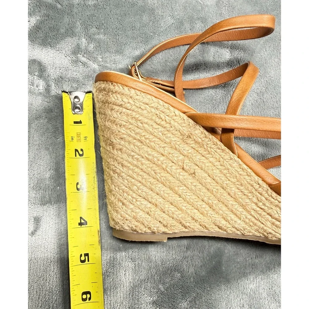 Altard State Wedge Sandals Womens 10 Tan Strappy Espadrille Platform